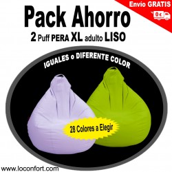 Pack Ahorro Puff PERA XL LISO